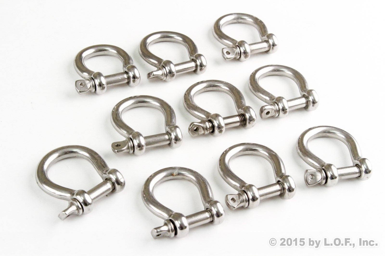 Stainless Steel 5/16 Inch Marine Anchor Bow Shackle with 8mm Screw Pin 1400 Pound Chain D Ring