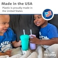 thumbnail image 6 of Re-Play Sippy Cups for Toddlers - 10 oz. Straw Cups for Kids with Silicone Locking Straws - Dishwasher & Microwave Safe - Made in the USA - Set of 3- Ocean Waves, 6 of 10