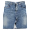 thumbnail image 1 of Pre-Owned Balenciaga Front Slit Skirt in Light Blue Denim, 1 of 2