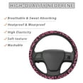 thumbnail image 2 of Renewold Soft Stretchy Steering Wheel Cover for Women Men, Universal Fit for Sedans SUV, Anti-Slip and Washable, Leopard Print Pink, 2 of 6