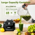 thumbnail image 4 of Kitchen in the box 68 oz High-Power Countertop Blender, 1450W (2 HP) Professional Smoothie & Ice-Crushing Blender with 8-Point Stainless Steel Blades, BPA-Free Tritan Jar — Black, 4 of 7
