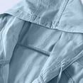 thumbnail image 6 of hoksml Women's Denim Shacket with Hood, Long Sleeve Button Down Oversized Top, Relaxed Fit Utility Jacket with Pockets for Daily Casual Outfit, 6 of 8
