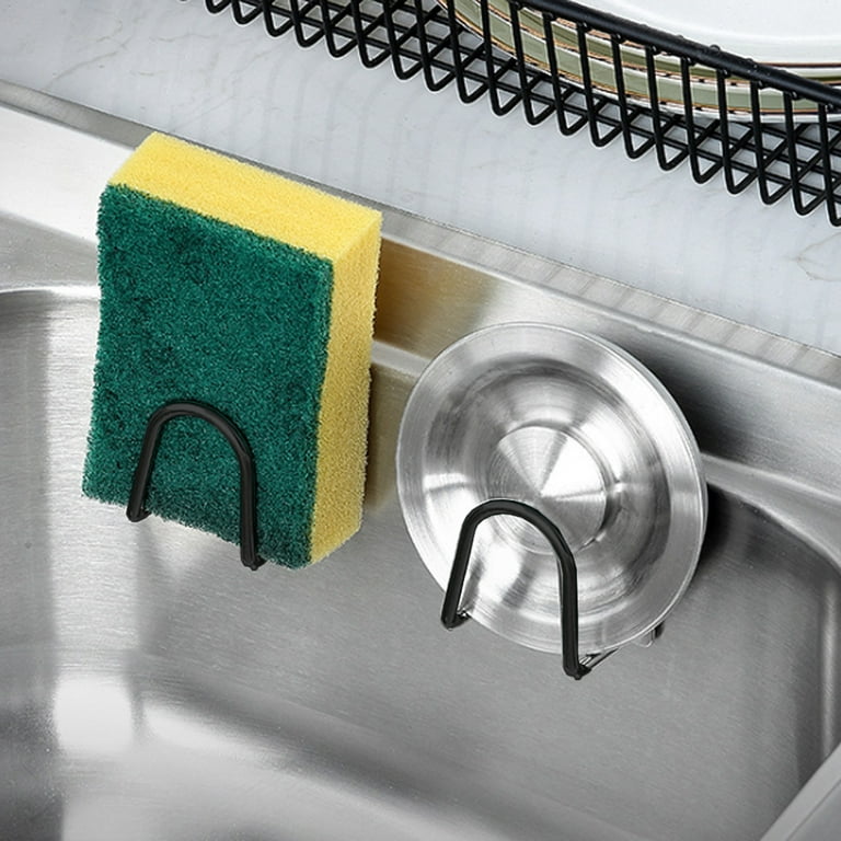 VANTEN Kitchen Sink Caddy Sponge Holder Sink Organizer, Sink Tray Drainer  Rack, Soap Dish Dispenser Brush Holder Storage Accessories -Countertop or  Adhesive