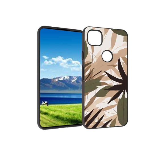Leaves-156 Phone Case, Degined for Google Pixel 4A 4G Case Men Women, Flexible Silicone Shockproof Case for Google Pixel 4A 4G