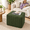 Green-Square-20"D x 20"W x 14"H, variant on Burnt Orange Square 20"D x 20"W x 14"H Pouf Ottoman Footrest