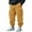 B-Yellow, variant on Sweatpants Pants for Men Sports Leisure Pocket Solid Color Elastic Waist Drawstring Straight Leg Retractable Hem Design Long Pants with Pocket