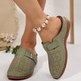 thumbnail image 3 of Dakaela Clogs for Women Orthopedic Cork Footbed Mules Shoes Cutout Backless Slip on Sandals Green 7.5, 3 of 5