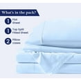thumbnail image 3 of 800 Thread Count California Queen Size 36" Split Top Flex Head Sheet Set – 100% Egyptian Cotton, 15" Deep Pockets, Adjustable Bed, 4-Piece Set Color Light-blue Solid, 3 of 5