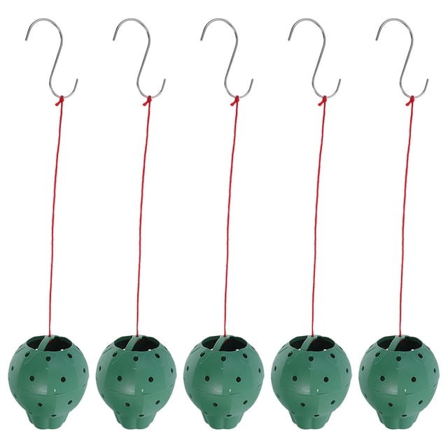 5 macetas de múltiples aberturas para suculentas, de plástico, colgantes para jardín, redondas, para hidropónicos, con autorriego, para interior, color verde