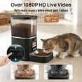 thumbnail image 2 of 5L Automatic Pet Feeder with 3MP HD Camera, 5G WiFi, Two-Way Audio & Night Vision, Auto Dog Cat Food Dispenser with Storage Container for Multiple Pets, 2 of 8