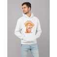 thumbnail image 2 of Cat With Guitar Retro Vibes Tee Hoodie Men's, 2 of 4