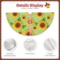 thumbnail image 4 of Daiia Sunflower Leaves Drawing Merry Christmas Tree Skirt , Xmas Large Lace-up Tree Skirt, Santa Snowflakes Rustic Home Decorations New Year Party Farmhouse Decor-36", 4 of 7