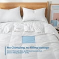thumbnail image 5 of Puredown Lightweight Breathable Cooling White Down Comforter, Mesh Design Oversized Blanket, Twin, White, 5 of 6