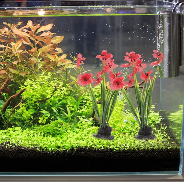 BESTYASH 2Ud Planta Decorativa Para De Peces Con Acabado Fino Y Material Duradero Para Escritorio