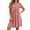 *Red, variant on VBVC Women's Asymmetrical Stripe T Shirt Dress , Ladies' Short Sleeve Crew Neck A-Line Dress , Summer Zip Up Tunic Dress For Women,Black,S-2XL