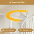 thumbnail image 5 of 74-98" Extra Tall Cat Gate, 33.86-41.34, Transparent Double Doors, No Drilling Pressure Mount Pet Gate for Doorways/Stairs/Kitchen/Home, Auto Close, White, 5 of 9