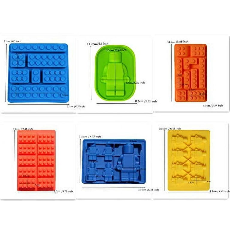 Silicone Food Molds Lego Bricks and Robots Preowned