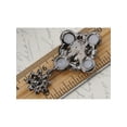 thumbnail image 2 of Silver Tone Geometric Faux Pearl Clear Rhinestone Antique Like Dangle Earrings, 2 of 3