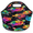 Multicolor 3, variant on Jiaoprinted Cartoon Monkeys Neoprene Lunch Bag Thermal Insulated Lunch Tote Bag Reusable Washable Picnic Bag for Women Men, Jungle Wild Animals