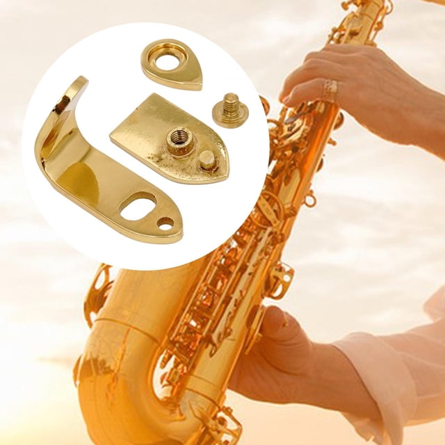 Reposapiés recto para saxofón, instrumentos musicales ligeros y duraderos para accesorios de instrumentos de viento, suministros de piezas y accesorio 4 piezas