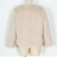thumbnail image 7 of BLTIBY Women's Faux Fur Coat Fall Winter Fuzzy Warm Fleece Jacket Elegant Open Front Cardigan Casual Cropped Dressy Outerwear Beige M, 7 of 7
