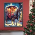 thumbnail image 4 of Pintura de diamante 5D DIY taladro redondo completo Kit de carruajes navideños decoración 30x40cm, 4 of 9