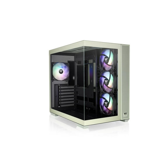 Thermaltake View 380 TG ARGB Matcha Green ATX Case; 4x120mm ARGB Fans Included; Supports Hidden-Connector Motherboard; Front & Side Dual Tempered Glass Panel; CA-1Z2-00M1WN-00; 3 Year Warranty