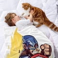 thumbnail image 2 of Captain America Flannel Blanket 39*59 inch Soft And Comfortable With Clear Patterns And Easy Cleaning, 2 of 6