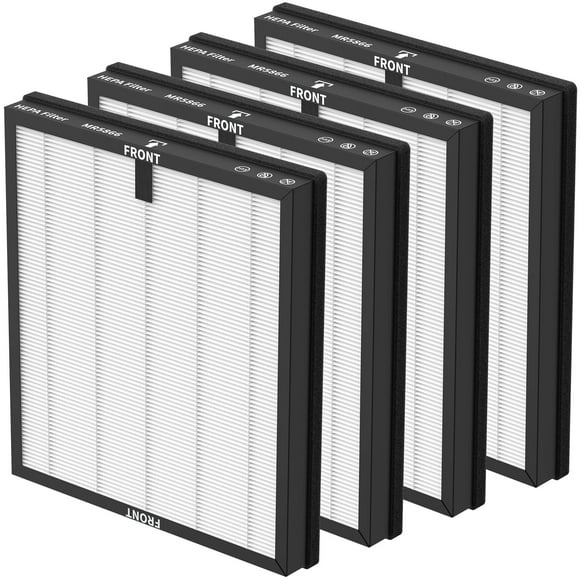 SAKEGDY 4 Filtres de Remplacement MR5866, Compatibles avec Purificateur d'Air MERONTE/FLANUR/MORENTO MR5866, Filtre HEPA Véritable et Filtre à Charbon Actif