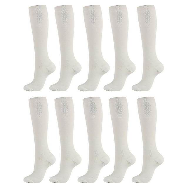 5 Paires de Chaussettes de Compression Hauteur Genou pour Hommes et Femmes pour Course Randonnée Infirmières Grossesse