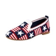 thumbnail image 2 of American Flag Print Flat Shoes for Women Slip on Sneakers Classic Mesh Loafers EVA Sole Breathable Shoes, 2 of 6