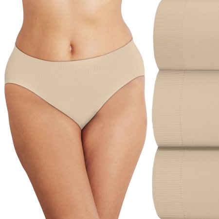 Women's Bali® 3-Pack Comfort Revolution® Modern Seamless Hi-Cut Panty DFMSH3 Color: Taupe Taupe Taupe Size: 6