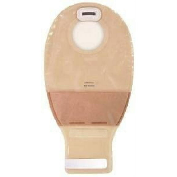 Natura   Ostomy Pouch, Two-Piece System, 12 Inch Length, 1.25 to 1.75 Inch Stoma, 2.75 Inch Flange, Drainable, Transparent, 10 Count