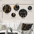 thumbnail image 4 of Designart "Midnight Mystique In Gold And Black I" Damask Round Wall Art Set Of 5 - Black Bohemian Wall Living Room Decor Set, 4 of 6