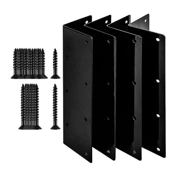 Soportes de esquina para camas elevadas de jardín (11 x 3 x 3 pulgadas) para mesas, muebles y camas elevadas. 4 piezas