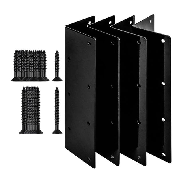 Soportes de esquina para camas elevadas de jardín (11 x 3 x 3 pulgadas) para mesas, muebles y camas elevadas. 4 piezas