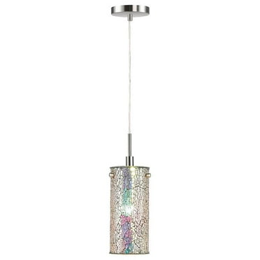 Woodbridge Lighting Tube Eclipse 1-Light Metal Mini Pendant in Nickel