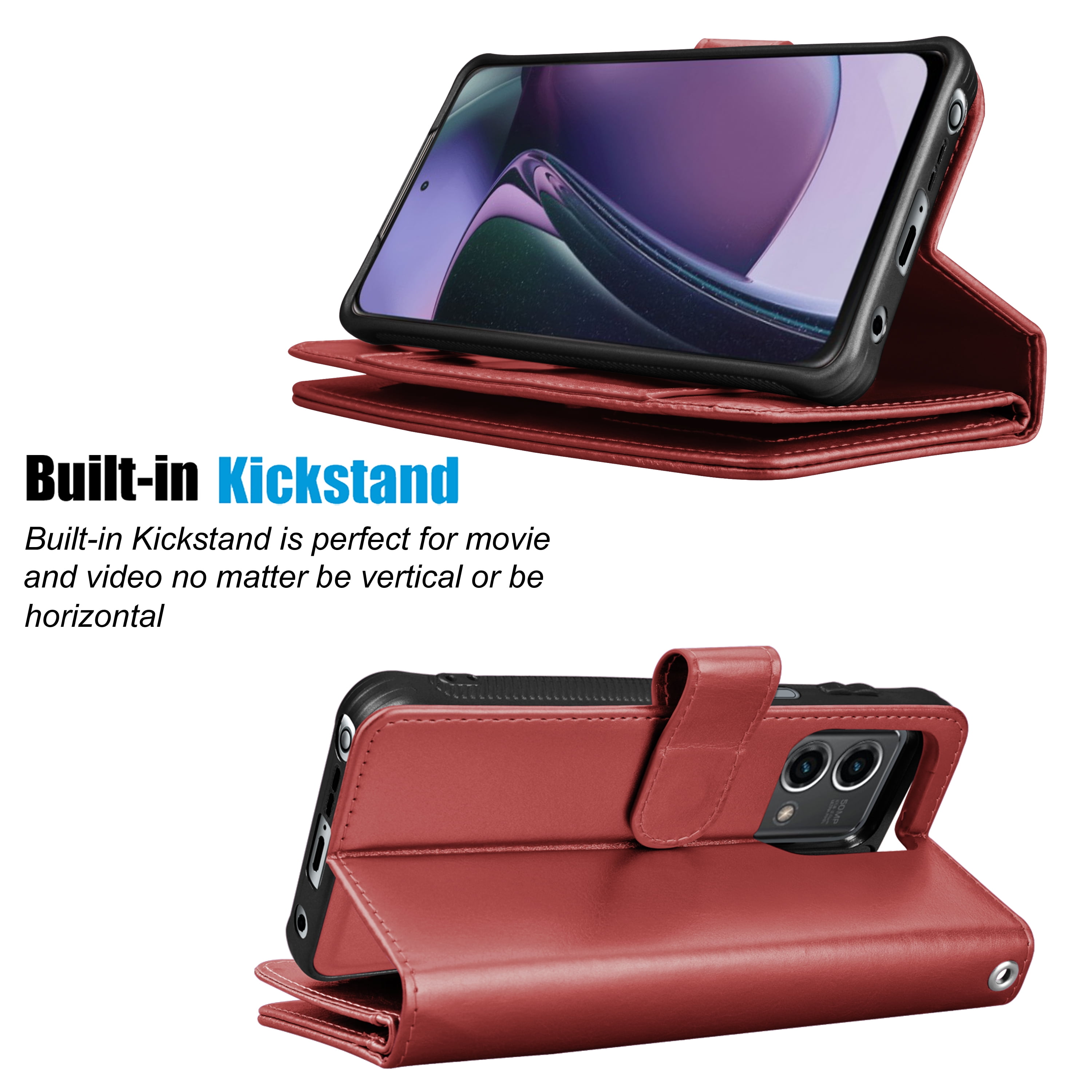 For Motorola Moto G Stylus 5G Power Play 2023 Luxury Retro Leather Square  Case