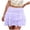 Purple, variant on Women's Y2k Lace Layered Mini Skirt High Waist Ruffle Skirt Skort Boho Outfits Micro Shorts (Blue, M)