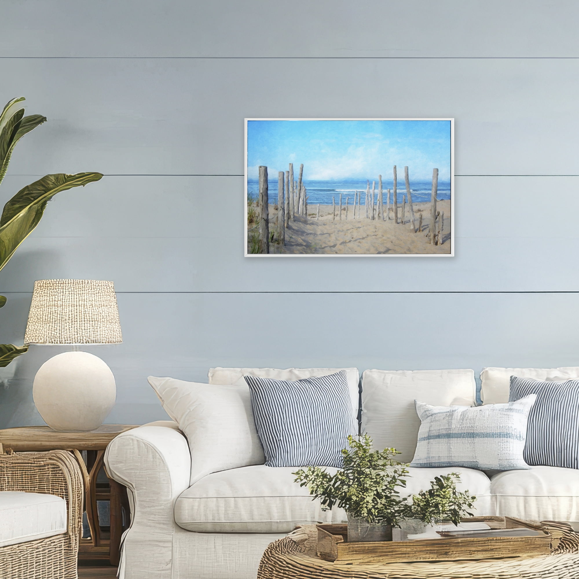 Stupell Industries National Seashore Vista White Framed Giclee Art, design by Grotto Studios
