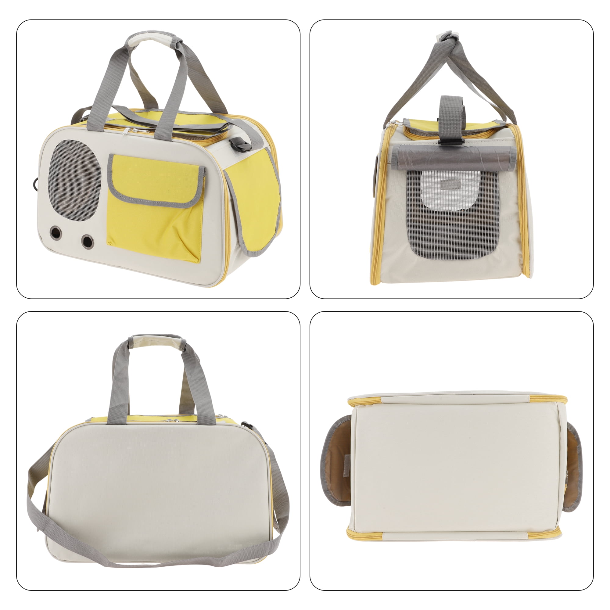 Unique Bargains Pet Carrier Bag Foldable Transport Box Breathable Pet Bag