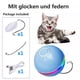 thumbnail image 4 of TureClos Juguetes de pelota para mascotas antiansiedad recargables por USB con luces LED Cambio de color Campana de entretenimiento Juego de sonido Ejercicio interior Azul TureClos JD733114891, 4 of 6