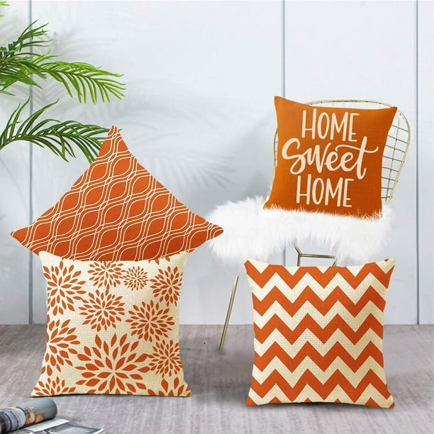 Orange pillow best sale covers 20x20