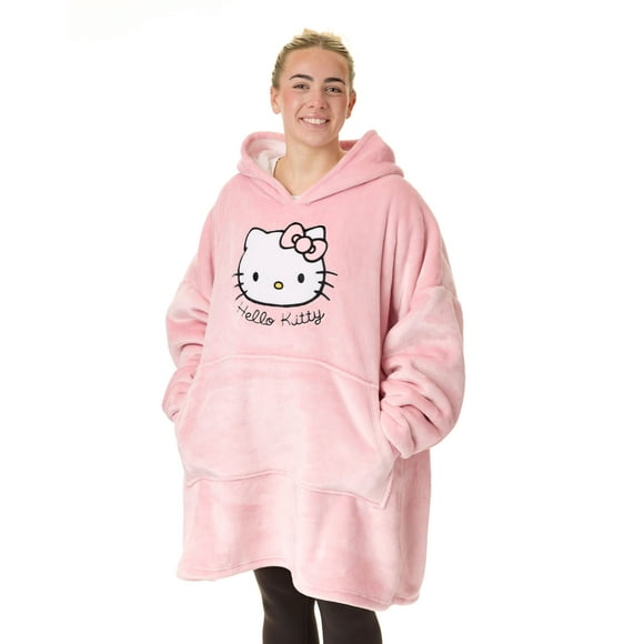 Hello Kitty Womens Pink Blanket Hoodie