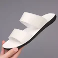 thumbnail image 3 of Men's Slip On Slides Sandals Comfortable Lightweight Open Toe Anti-Slip Flat Summer Casual Slippers Indoor Outdoor Walking Beach Sandals, 3 of 8