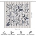 thumbnail image 2 of Shower Curtain Sets Aesthetic, Botanical Vine Leaves Pattern Printed on Bathroom Curtain Sets with Rugs, Designed for Farmhouse Boho Contemporary Bathrooms, 72 x 72 inches, 2 of 8