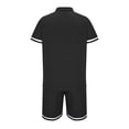 thumbnail image 4 of TIMIFIS Ensembles Courts pour Hommes 2 Pcs Tenues Mode Été Survêtements Ensemble Décontracté Manches Courtes Col Rabattu Ensemblefall, 4 of 5