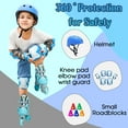 thumbnail image 3 of EONROACOO 2-in-1 Toddler Kids Roller Skates for Girls Boys, Adjustable Sizes, Light up(M, Blue), 3 of 10
