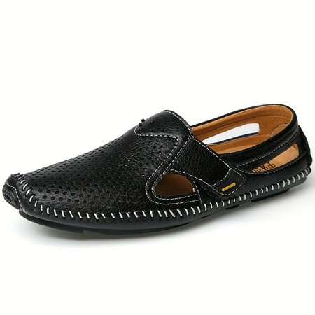 

Men s Beach Shoes For Spring And Summer Slides With Microfiber Leather Uppers Casual Non Slip Open Toe Shoes For Indoor Outdoor Walking