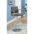 thumbnail image 2 of Furniture of America Jackson Contemporary Faux Leather Bar Stool in Gray, 2 of 6